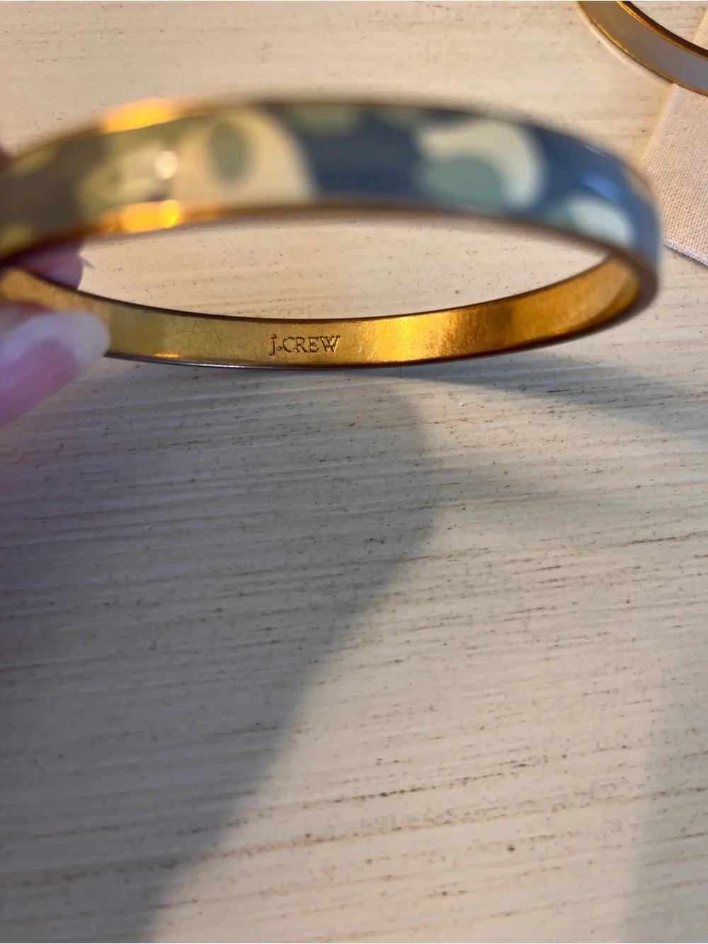 J Crew Gold-tone Enamel Bangle Bracelet Set